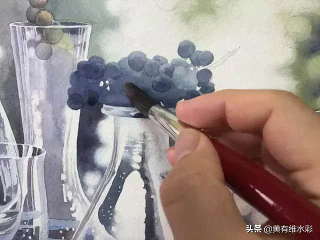 葡萄美酒夜光杯，102张超详细作画过程！