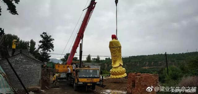 盂县西潘乡侯庄村普济寺，9.9米地藏王菩萨圣像落成！