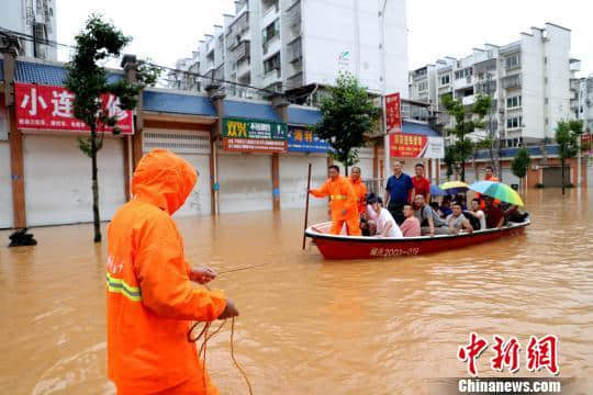 强降雨致福建省浦城县城区大面积内涝