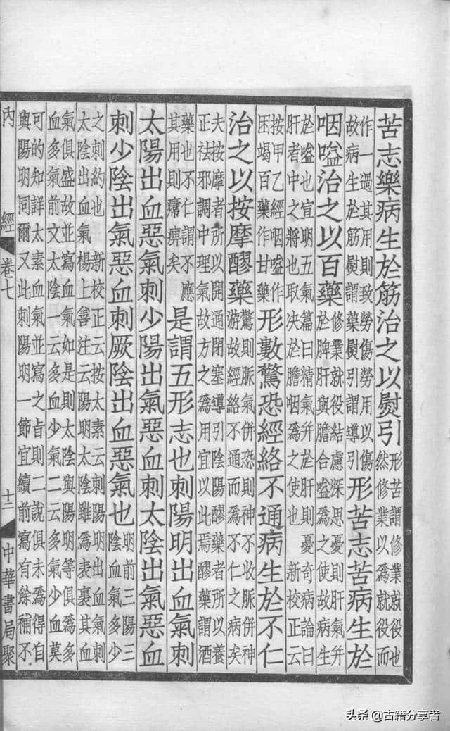 中医典籍（补注黄帝内经素问）第7卷