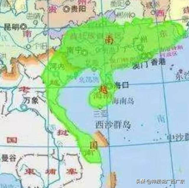赵佗在岭南百越建立的地方政权，为什么叫做南越国，而不叫做赵国