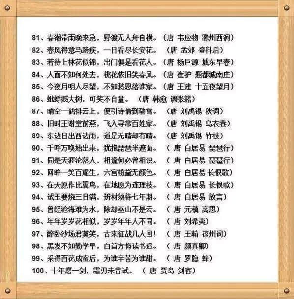 中国古诗文经典名篇160句，美诗美句，好好收藏。