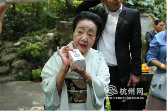 林净因后人95岁日本奶奶 第三十三次回孤山祭祖