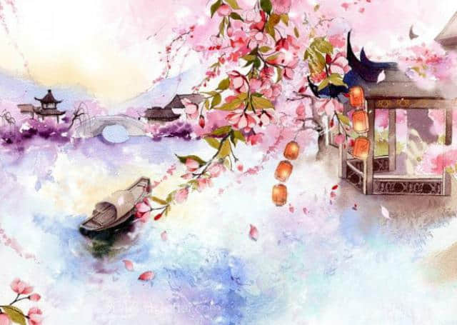 白居易《杭州春望》：写杭州春日的7处景色，语言明快，色调清丽