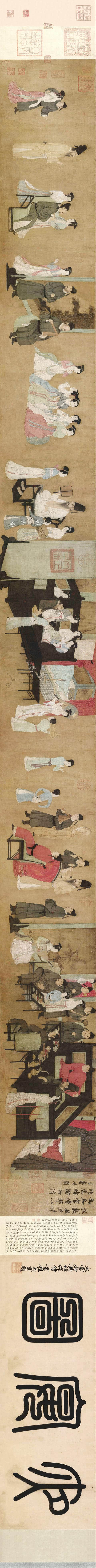 中国十大传世名画 人物工笔画的传神经典之作《韩熙载夜宴图》
