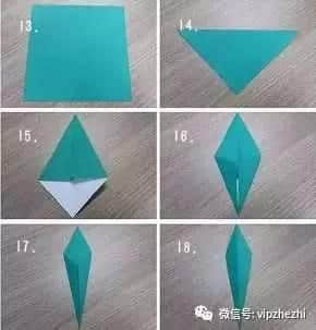 手工｜折纸：立体郁金香的折法