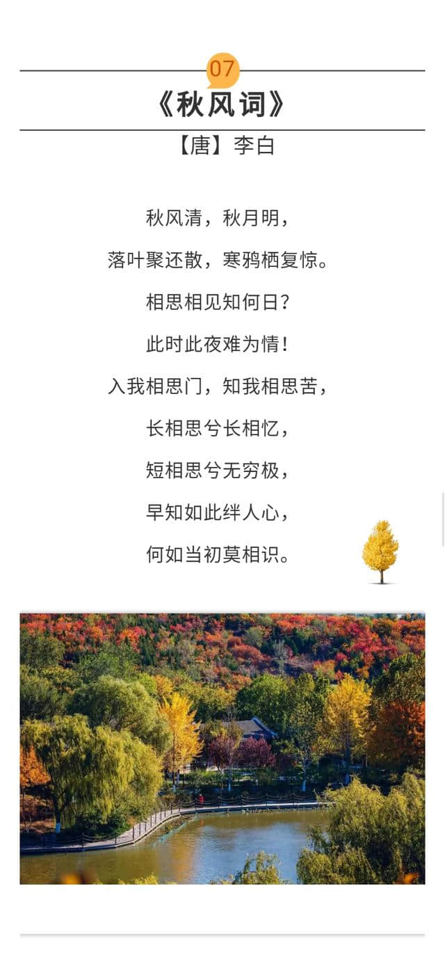诗词丨这些关于秋天的好诗美景，你家孩子知道多少？
