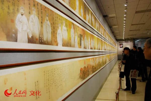 张继《图说中国书画千字文》展出 描绘200多位人物