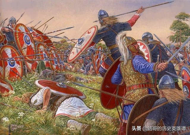 蛮族崛起，罗马皇帝葬身火海，4万精锐野战军覆灭