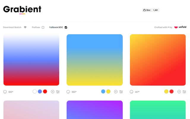Grabient｜一款渐变配色在线生成工具，设计师配色备用网站