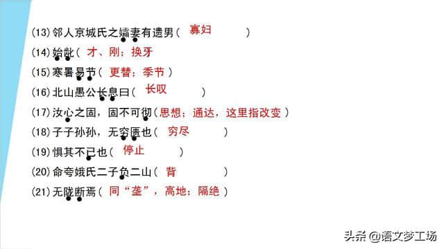 人教版语文八年级上册第六单元课文《愚公移山》详解精练